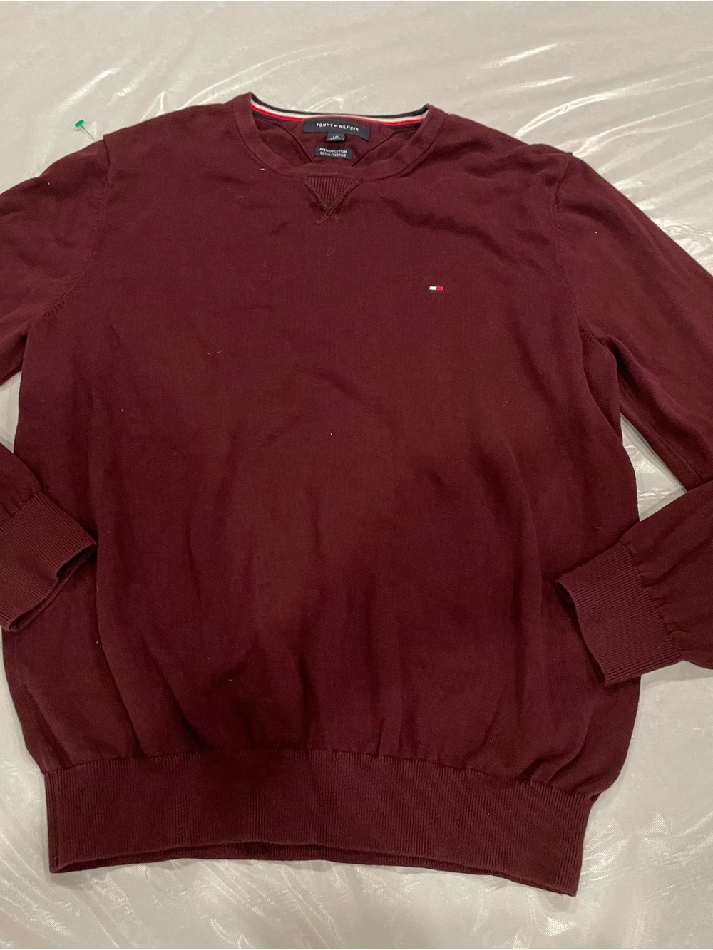 Tommy Hilfiger Men's Maroon Crewneck Sweater